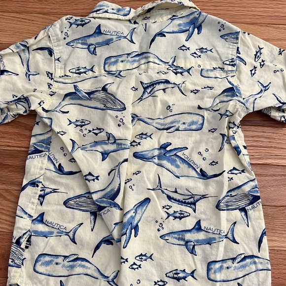 Adorable whale and shark button down - Picture 4 of 4